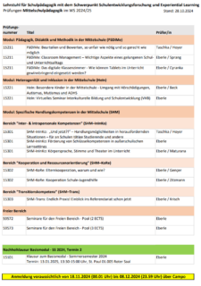 Zum Artikel "Prüfungen im WS 2024/25"